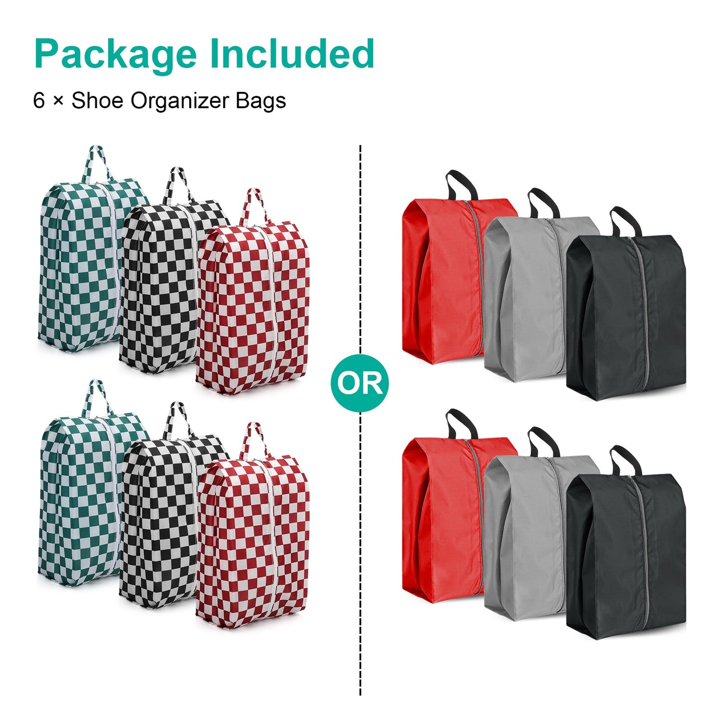 6 PCS Moisture Resistant Travel Shoe Bags