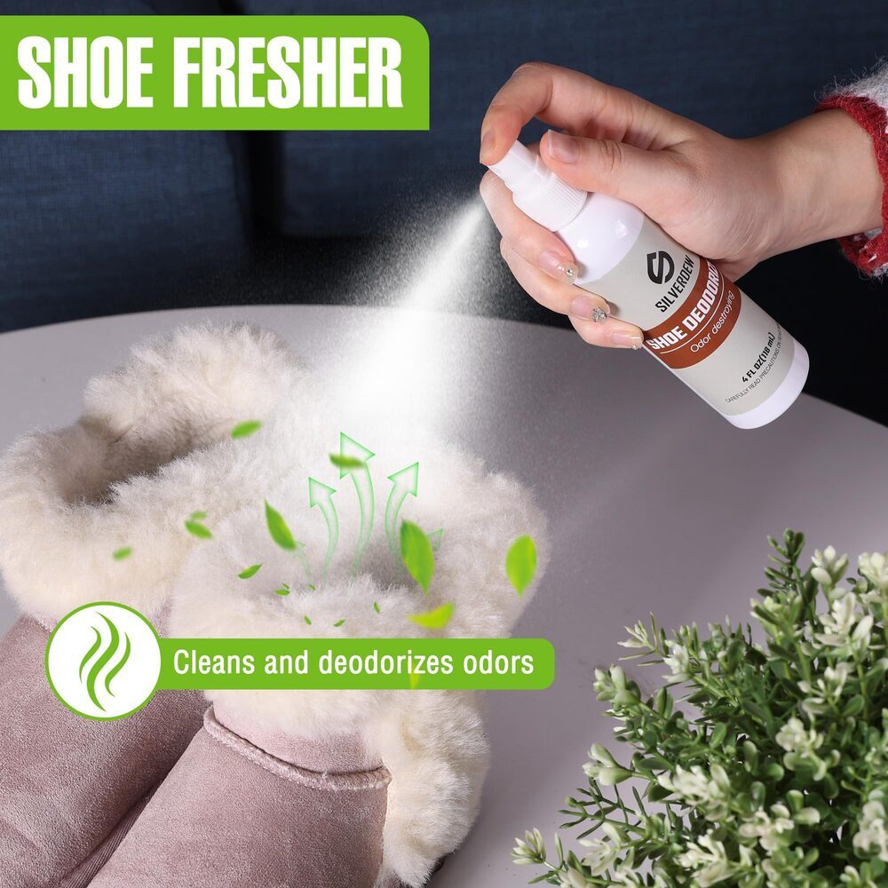 7PIECE Shoe Cleaning Kit w/2 Bottles & 2 Brushes & Deodorizer Protector