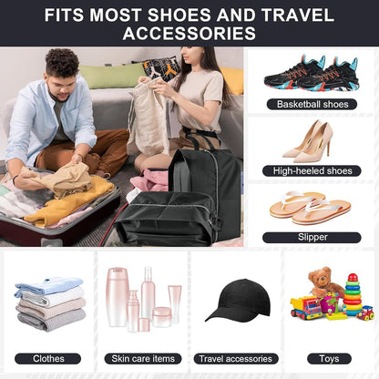 4 Pack Extra Durable Travel Shoe Bags for Storage and Pack