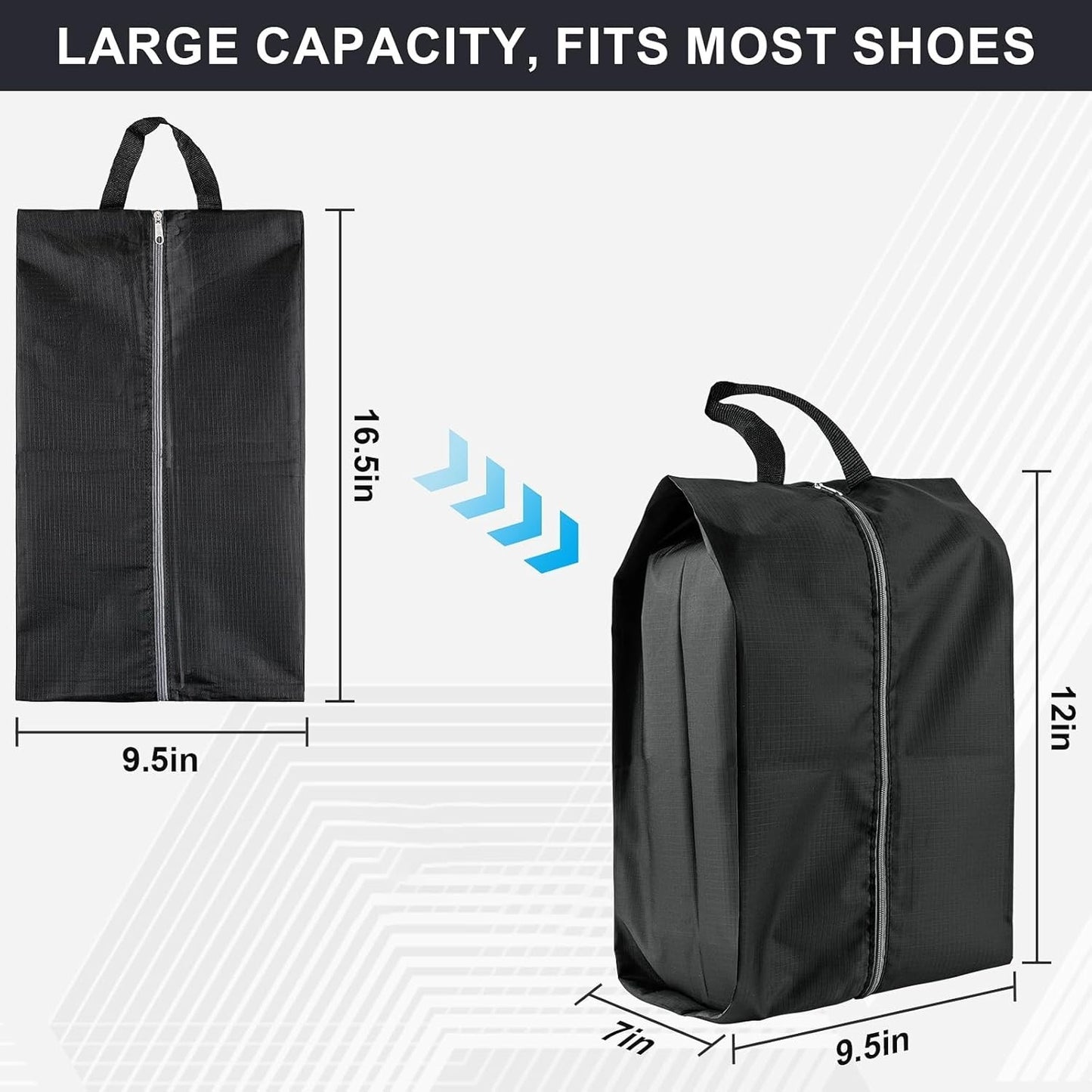 4 Pack Extra Durable Travel Shoe Bags for Storage and Pack