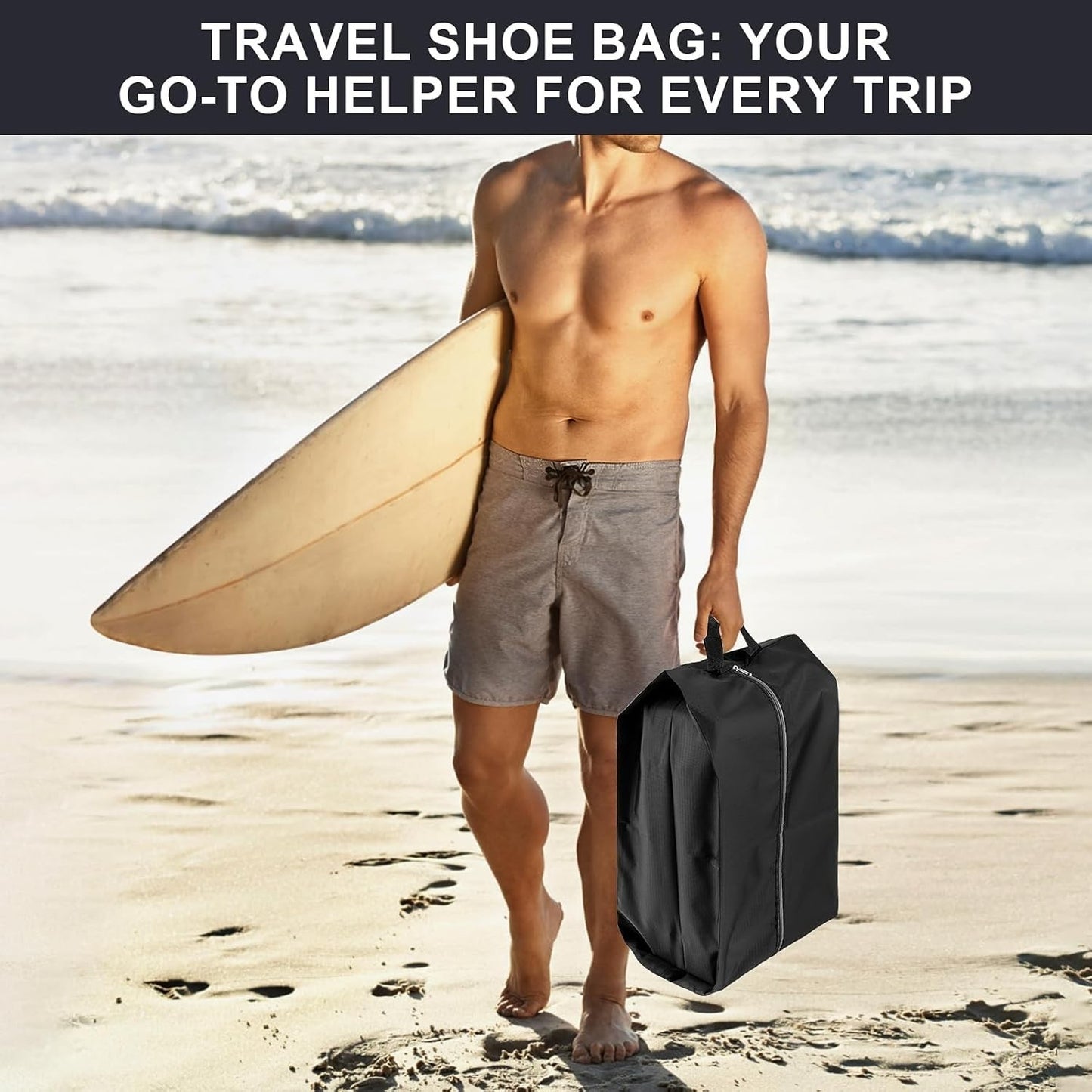 4 Pack Extra Durable Travel Shoe Bags for Storage and Pack